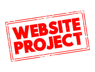 Poster - Website Project text concept stamp for presentations and reports