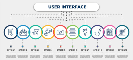 Poster - vector infographic template with icons and 10 options or steps. infographic for user interface conce