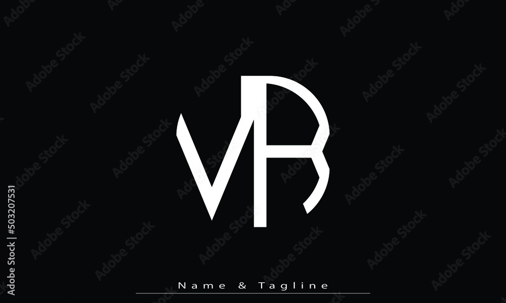 Alphabet letters Initials Monogram logo VR , RV Stock Vector | Adobe Stock