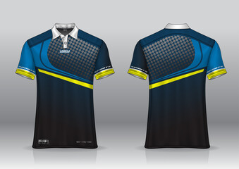 Wall Mural - jersey polo shirt design, for uniform team front and back