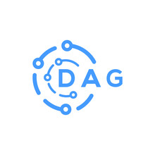 DAG Technology Letter Logo Design On White  Background. DAG Creative Initials Technology Letter Logo Concept. DAG Technology Letter Design.