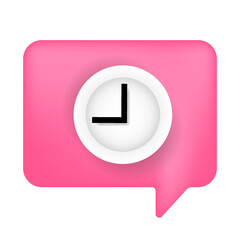 Wall Mural - bubble message time reload list. symbol design