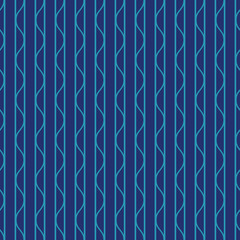 Poster - Dark blue geometric repeat pattern, seamless vector background