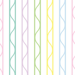 Poster - Cute geometric repeat pattern, abstract vector design