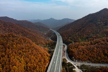 Funiu District Of Western Henan Autumn Scenery And Rich Natural Scenery Along The National Highway 209