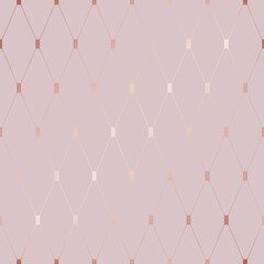Poster - Rose gold seamless pattern. Repeated pink background. Repeating golden texture. Packing design for print, gift paper. Repeat beauty printed. Glam glitter backdrop. Marble printing. Vector illustration