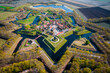 Aerial view of Bourtange Castle in the Netherlands