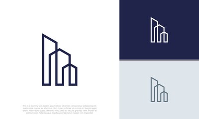 Sticker - Real Estate Logo. Luxury Logo. Construction Architecture Building Logo Design Template Element.	
