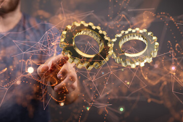 Poster - gear Technology setting concept background