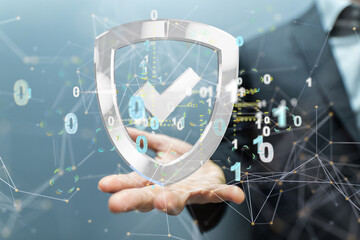 Poster - Certified Guarantee Approval or Secure Access System Concept,