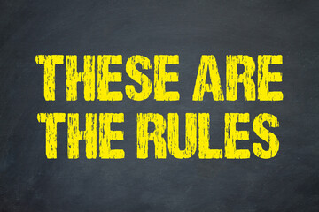 Canvas Print - These are the Rules