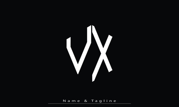 Alphabet letters Initials Monogram logo VX , XV