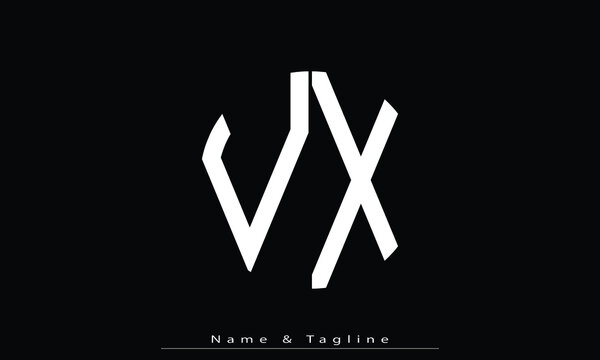 Alphabet letters Initials Monogram logo VX , XV