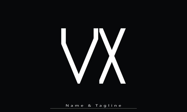 Alphabet letters Initials Monogram logo VX , XV