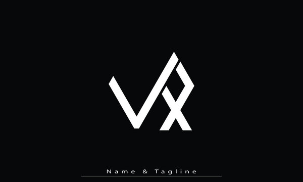 Alphabet letters Initials Monogram logo VX , XV