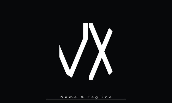 Alphabet letters Initials Monogram logo VX , XV