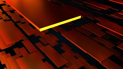 Poster - Gold blocks. Computer generated 3d render