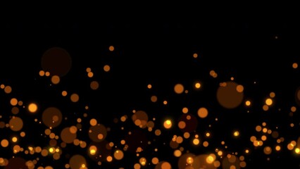Wall Mural - orange circle particles motion background