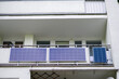 solar panel on the balcony of an apartment in the city