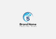 © Innaka - Maid Cleaning Logo On Letter 5. Clean House Sign, Fresh Clean Logo Cleaning Brush and Water Drop Concept Template