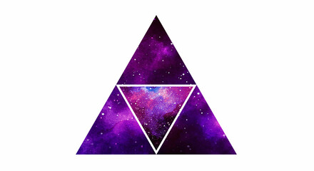 Wall Mural - galaxy nebula background vector illustration with triangle