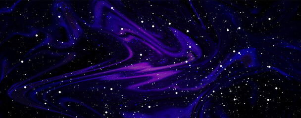 Modern colorful realistic galaxy vector background