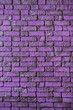 Violet textured brick wall as background