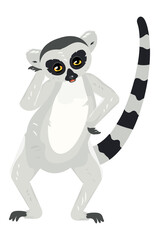 Canvas Print - Cartoon lemur catta