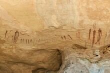 Ancient Pictographs In An Alcove