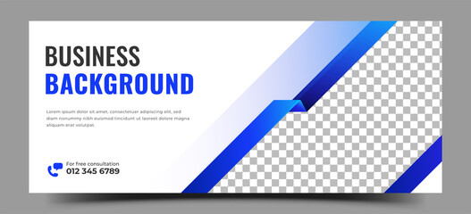 Wall Mural - Modern business horizontal banner design template	