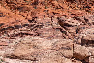 Canvas Print - Red rock formation at Red rock canyon state park in Nevada