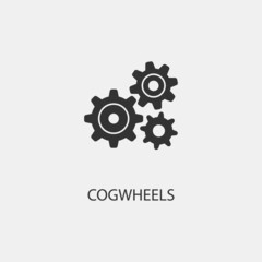 Wall Mural - Cogwheels vector icon illustration sign