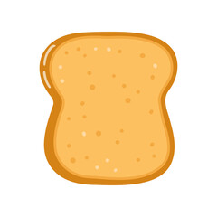 Wall Mural - Cute funny sliced toast bread character. Vector hand drawn cartoon kawaii character illustration icon. Isolated on white background. Sliced toast bread character concept