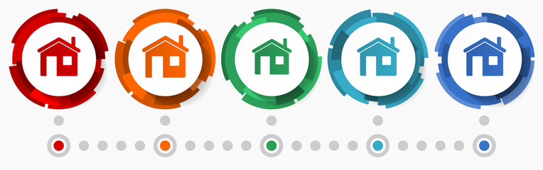 Fototapete - Home, house vector icon set, real estate logo illustration
