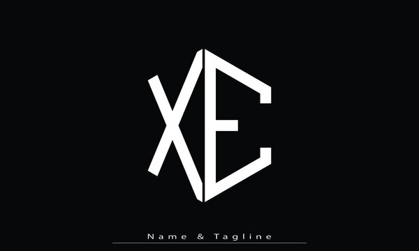 Alphabet letters Initials Monogram logo XE, EX