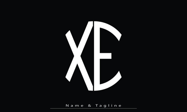 Alphabet letters Initials Monogram logo XE, EX