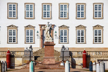 Statue At The Front Of Fredensborg Palace In Denmark
