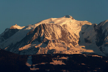 Poster - French Alps. Mont Blanc massif.