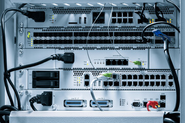 Poster - Internet communication equipment, internet communications concept background