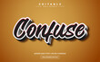 Confuse 3D editable text effect template