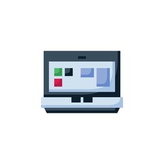 Poster - laptop vector icon. computer component icon flat style. perfect use for logo, presentation, website, and more. simple modern icon design cartoon style