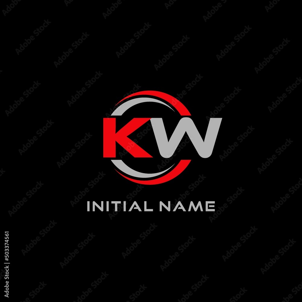 Letter KW logo combined with circle line, creative modern monogram logo  style Stock Vector | Adobe Stock, image size:1000x1000