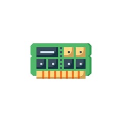 Poster - ram vector icon. computer component icon flat style. perfect use for logo, presentation, website, and more. simple modern icon design flat style