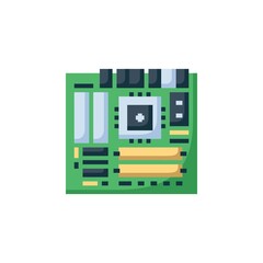 Poster - motherboard vector icon. computer component icon flat style. perfect use for logo, presentation, website, and more. simple modern icon design flat style