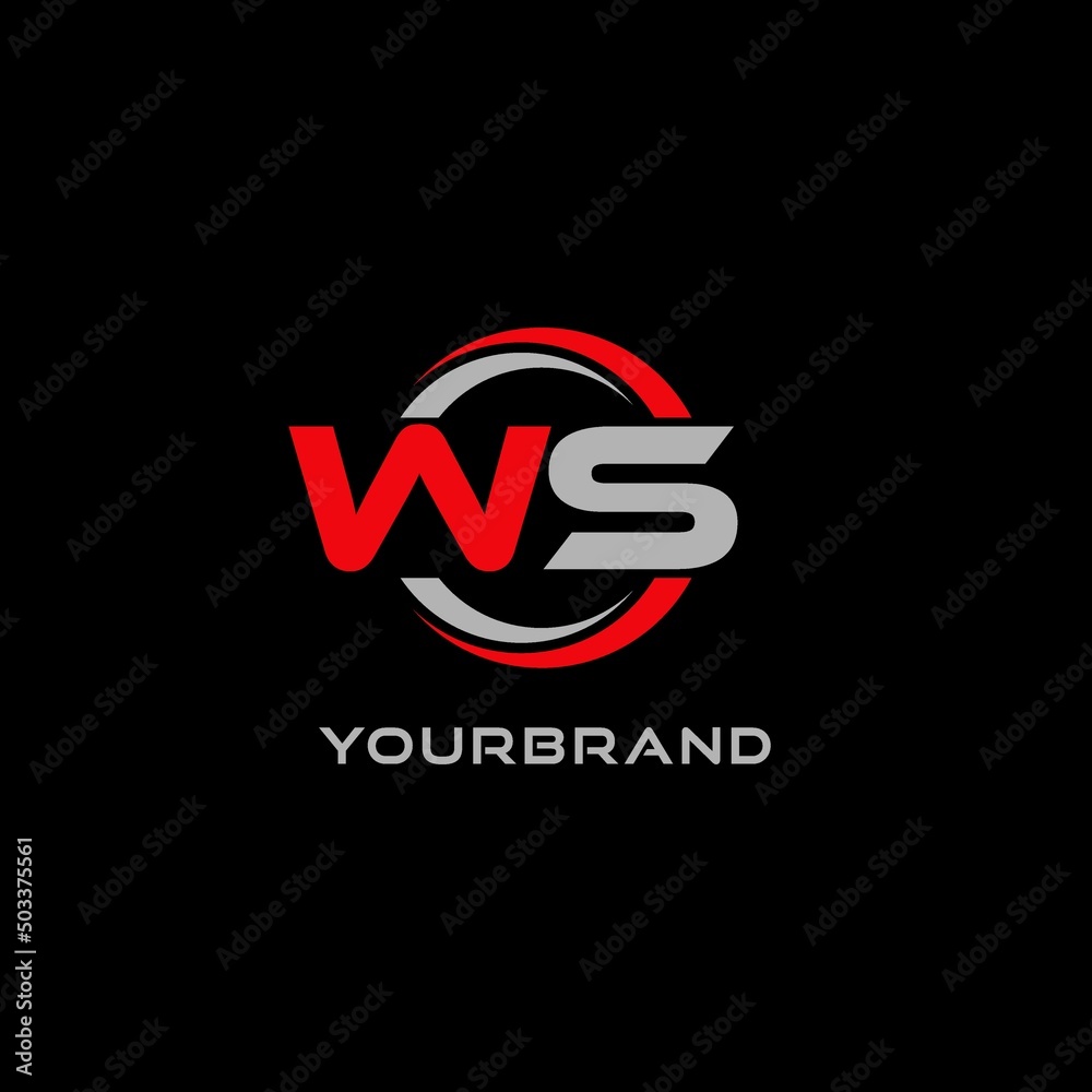 Logo Line Ws Letter WS logo combined with circle line, creative modern monogram logo ...