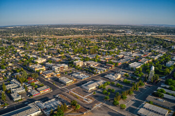 Wall Mural - Aerial View of the Fresno suburb of Clovis, California