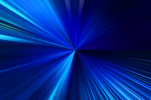 Blue Zoom Motion Blur Abstract Background