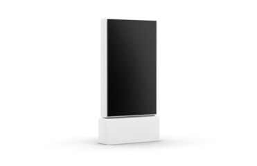 Wall Mural - WiFi network Multi touch floor standing LCD ad display digital signage display touch monitor. 3d render illustration.