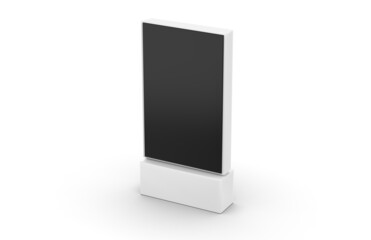 Wall Mural - WiFi network Multi touch floor standing LCD ad display digital signage display touch monitor. 3d render illustration.