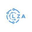 LZA technology letter logo design on white  background. LZA creative initials technology letter logo concept. LZA technology letter design.
